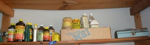lot 250 image: vintage toolbox, insect yard sprays