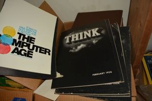 lot 234 image: IBM memorabilia and Think magazines from 1950s (2 boxes)