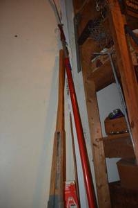 lot 266 image: Orange tree branch trimmer, post hole digger, jack plane planer
