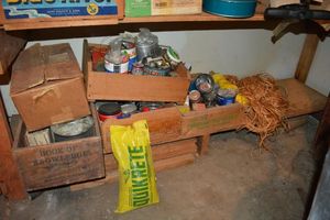 lot 267 image: Misc. hardware, wood boxes and twine