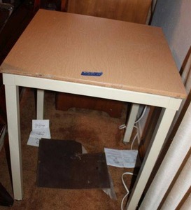 lot 173 image: Side table with metal base - 24x24x29