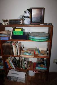 lot 181 image: Contents only of bookshelf Games, puzzles, books and more