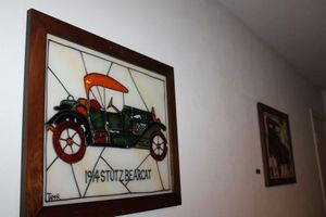 lot 258 image: Wall art 2 stained glass car pictures
