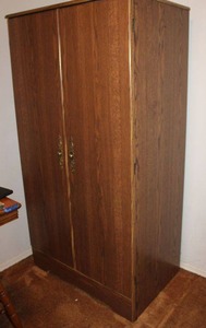 lot 52 image: Laminate wardrobe cabinet - 32x21x5