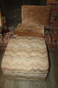 lot 97 image: Storage ottoman and extra cushions as shown