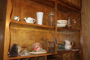 lot 105 image: White Milk glass vase, serving bowls and pitchers and more