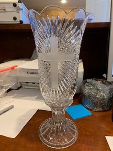 lot 28 image: Faith based candle holder
