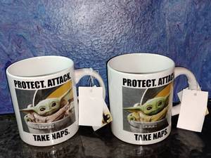 lot 59 image: 2 Baby Yoda Coffee Mugs NWT