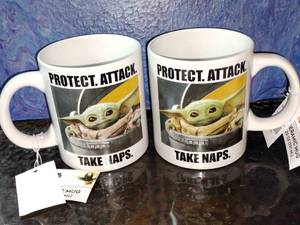 lot 60 image: 2 Baby Yoda Coffee Mugs NWT
