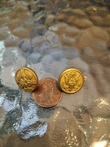 lot 87 image: 2 WWII Cufflink Buttons (No Toggles, Not a Matching set)