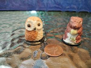 lot 90 image: Hand Painted Animal Thimbles