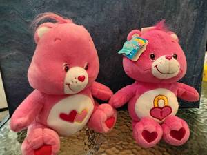 lot 98 image: 2 Pink Care Bears Secrets and Love-a-lot