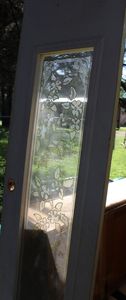 lot 131 image: Door with Glass Inlay with Hummingbirds