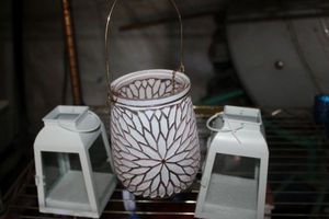 lot 54 image: Hanging Decorative Candle Lanterns
