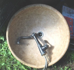 lot 4 image: Travertine Commercial Sink