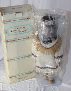 lot 164 image: Vintage Indian Porcelain Doll, Never Been Unwrapped