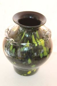lot 150 image: $$$$ Vintage Japanese Hokuyo Glass Vase