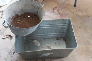 lot 203 image: Galvinized Wash Basin and Bucket