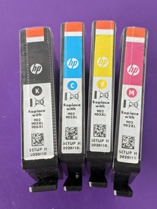 lot 19 image: HP 902XL Ink Cartridges Blac, Cyan, Yellow, Magenta
