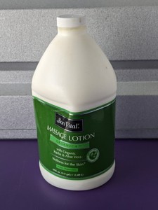 lot 38 image: NEW - Bon Vital MASSAGE LOTION ORGANICA w Organic Jojoba & Aloe Vera 64 fl. oz. (12 gal.)