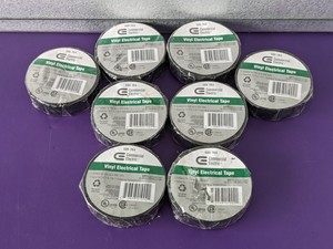lot 47 image: Lot of 8 - Commercial Vinyl Electrical Tape 60 ft x 34 in x 7 mil