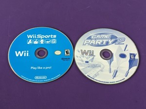 lot 94 image: Lot of 2 - Nintendo Wii Games Wii Sports & Game Party 2