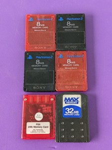 lot 96 image: Lot of 6 - Memory Card for PlayStation 2