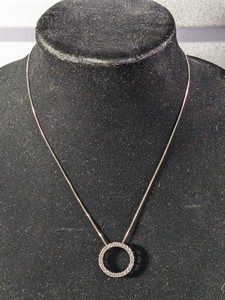 lot 284 image: Sterling Silver Necklace w Pendant with Stones 4.4grams