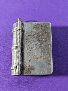 lot 286 image: Mexico Sterling Silver Miniature Book Shaped LocketPill Box Pendant for Necklace 20.7grams