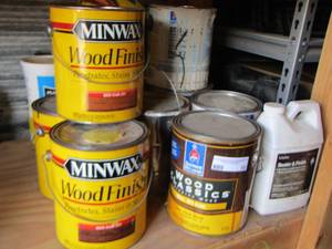 lot 15 image: lot of wood stains finish