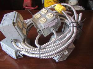 lot 25 image: electric shop outlet plugs, qty6  boxes, 4 plugs in each box