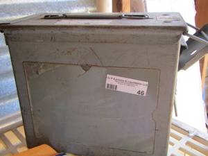 lot 46 image: Grey ammo box