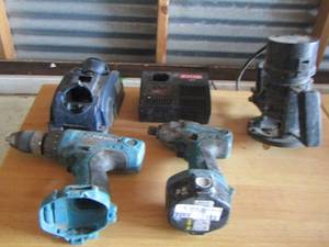 lot 99 image: Black and Decker router - Makita drills- plus