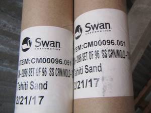 lot 133 image: Swan CM00096.51 tahiti sand tubes of CORNER MOLDING Qty 3