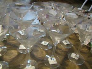 lot 194 image: 12 tall stem martini glasses