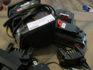 lot 220 image: craftsman battery charger, other small battery chargers