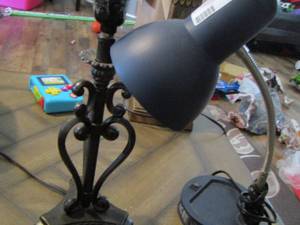 lot 240 image: office lamp and small table lamp no shade