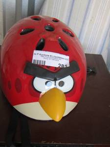 lot 281 image: Angry Bird childrens bike helmet
