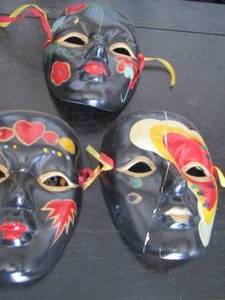 lot 313 image: Ceramic dcor face masks qty 3