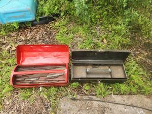 lot 229 image: Selection of 2 metal toolboxes with contents