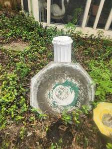 lot 218 image: Concrete birdbath -  28 tall