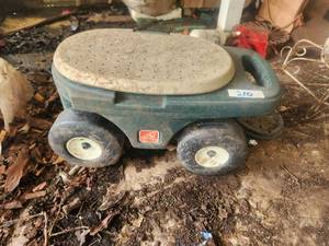 lot 210 image: Rolling sitting garden stool