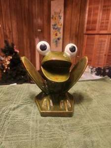 lot 156 image: Vintage 8 tall frog figure