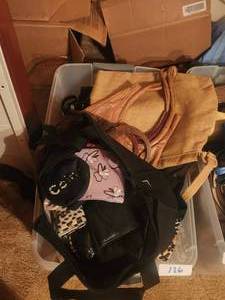 lot 126 image: Bin full of purses