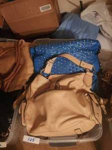 lot 125 image: Bin full of purses