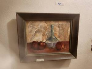 lot 109 image: Framed oil painting by Marie E. Rudy - 16 x 20