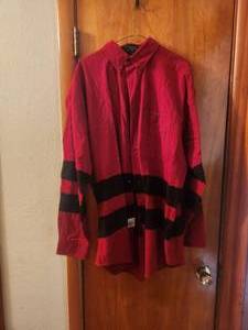 lot 102 image: Ralph Lauren - Chaps red & black shirt with tags - L