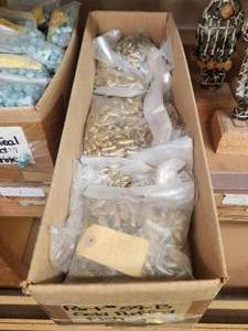 lot 2 image: Generous selection of gold puffed fish pendants for jewelry making
