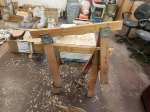 lot 25 image: Pair of saw horses