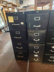lot 52 image: Selection of 2 tall metal file cabinets